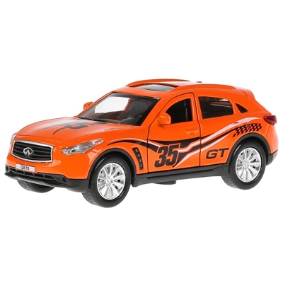 Infiniti QX70 Спорт, оранжевый 12 см., арт. QX70-S, производитель Симбат, ISBN 469-0-59018-260-4№ 2