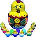 Матрешка Курица наседка(RNToys), производитель RNToys (РНТойс), ISBN 200-0-02029-001-4, № 1