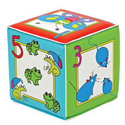 Игрушка кубик с пищалкой Учимся считать, производитель Мир детства, ISBN 460-5-65827-077-3, № 1