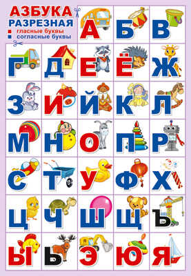 ПЛ-14895 Плакат А3. Азбука для самых маленьких (Игрушки), разрезная, производитель Сфера ТЦ , ISBN 463-0-11202-704-4№ 1