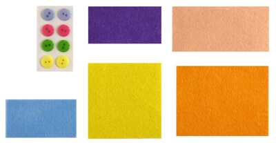 Аппликация из фетра Котик с цветами пуговицы 20х20 см., арт. АФПКМ-ЦВ, производитель ФАРМ, ISBN 460-2-72314-631-5№ 5