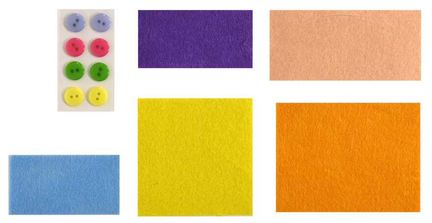 Аппликация из фетра Котик с цветами пуговицы 20х20 см., арт. АФПКМ-ЦВ, производитель ФАРМ, ISBN 460-2-72314-631-5, № 5