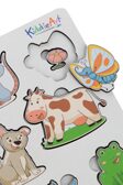 Деревянный пазл ассоциативные цепочки двухслойные Кто что ест? 24 дет., арт. W22103, производитель KiddieArt, ISBN 462-0-12527-387-3, № 7