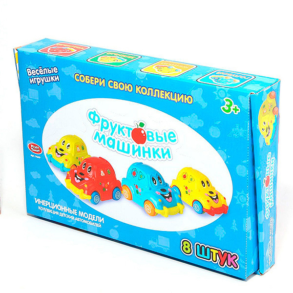Набор &quot;Фруктовые машинки&quot; 8 шт., арт.9649, производитель Play Smart (Плэй Смарт), ISBN 460-2-01037-701-9, № 1