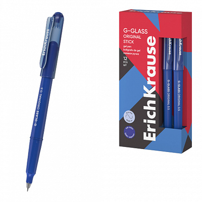 Ручка гелевая G-Glass Stick Original 0.5, цвет чернил синий, арт. 61301, производитель ErichKrause® (Эрих Краузе), ISBN 404-1-48561-301-5№ 1