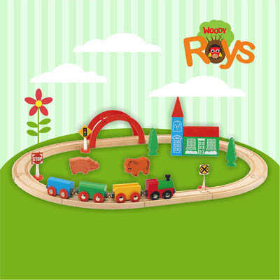 ROYS Деревянный Набор Железная дорога WTM-075, производитель Roys Group, ISBN 462-7-08130-189-3№ 1
