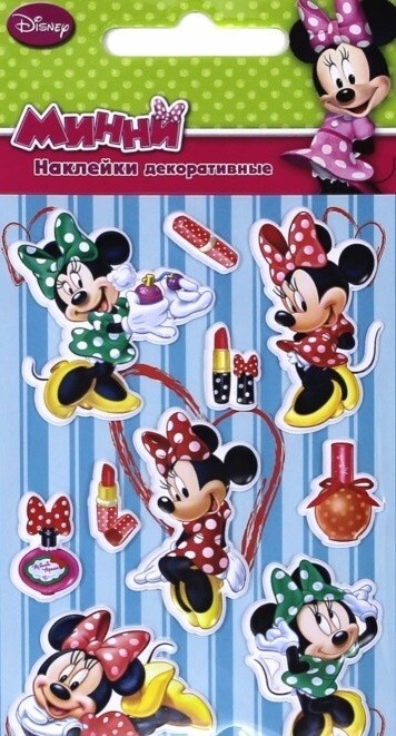 DsS01 Disney яркие наклейки Минни Маус, производитель Липуня, ISBN 462-0-75141-921-8, № 1