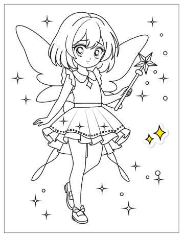 Принцессы (Аниме-раскраски с наклейками), книги с наклейками, производитель МОЗАИКА kids , ISBN 978-5-43154-659-4№ 4