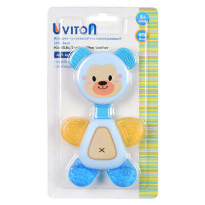 Погремушка -прорезыватель Uviton с охлаждающим эффектом Flexy Bear Голубой, производитель Uviton, ISBN 462-7-10496-849-2№ 3