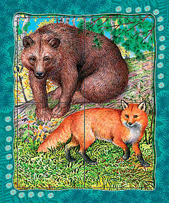 Пазл &quot;Медведь и лиса&quot;, производитель Дрофа-медиа, ISBN 460-7-01405-520-8№ 1