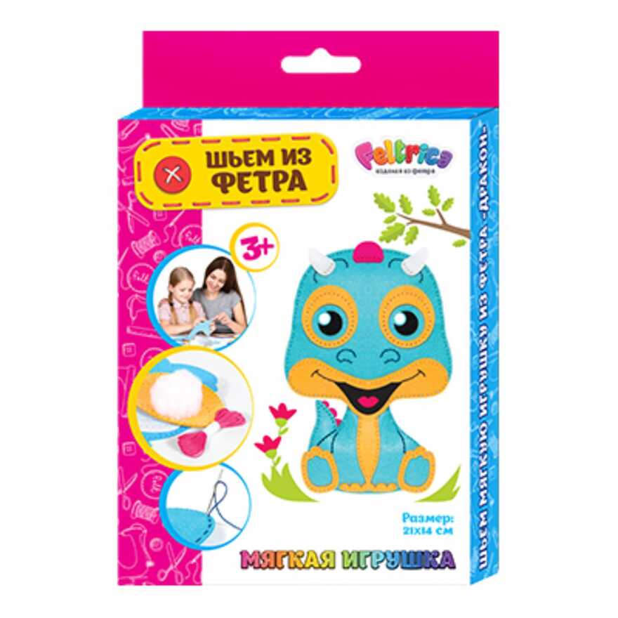 Набивная игрушка &quot;Шьем из фетра&quot; Дракон (StarPets), производитель Feltrica (Фелтриция), ISBN 462-7-13065-327-0, № 1