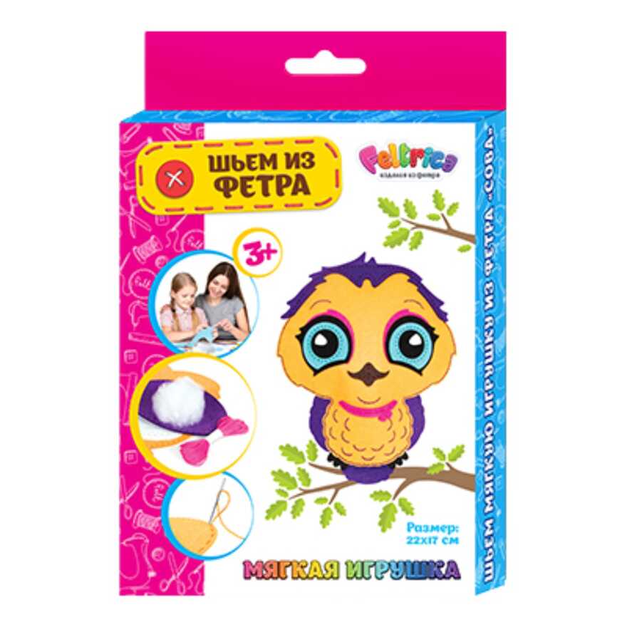 Набивная игрушка &quot;Шьем из фетра&quot; Сова 2 (StarPets), производитель Feltrica (Фелтриция), ISBN 462-7-13065-325-6, № 1