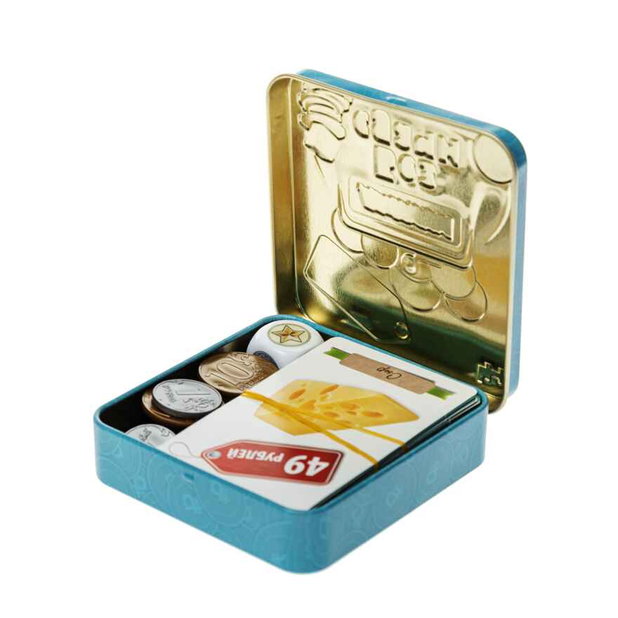 Игра настольная Денежка. Без сдачи (жестяная коробочка), арт. 03565, производитель Десятое королевство, ISBN 690-0-05391-110-7, № 4