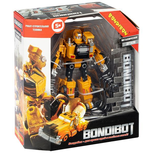 Трансформер 2 в 1 BONDIBOT робот-строит. техника (самосвал), арт. ВВ4925, производитель Bondibon (Бондибон), ISBN 489-5-13604-928-5, № 1