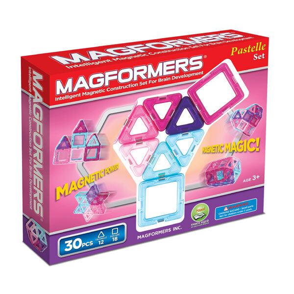 Магнитный конструктор Magformers 30 пастель, арт. 704002, производитель Magformers (Магформерс), ISBN 880-9-13436-743-8, № 1