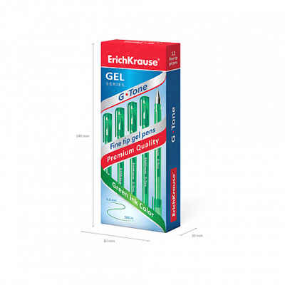 Ручка гелевая G-Tone, цвет чернил зеленый, арт. 39016, производитель ErichKrause® (Эрих Краузе), ISBN 404-1-48539-016-9№ 3