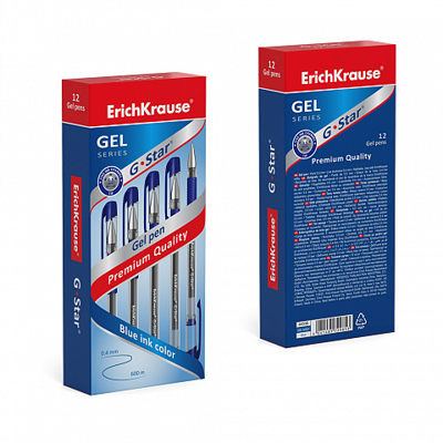 Ручка гелевая G-Star® Stick&Grip Classic 0.5, цвет чернил синий, арт. 54536, производитель ErichKrause® (Эрих Краузе), ISBN 404-1-48554-536-1№ 2
