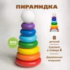 Пирамидка 8 дет. Радуга, арт. П-08, производитель Томик, ISBN 460-7-05756-567-2, № 1