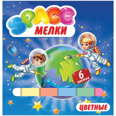 Набор цветного мела ArtSpace 6цв., производитель OfficeSpace (ОфисСпэйс), ISBN 468-0-21100-325-8, № 1
