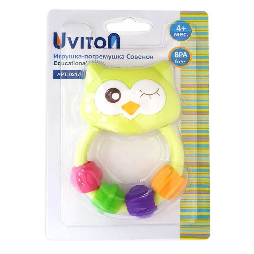 Погремушка Uviton Совенок Fill Зеленая 0217, производитель Uviton, ISBN 462-7-10496-598-9, № 2