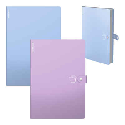 Папка-картотека на кнопке пластиковая Matt Pastel Bloom, с 4 отделениями, A4, ассорти, арт. 65434, производитель ErichKrause® (Эрих Краузе), ISBN 465-0-18465-434-4№ 1