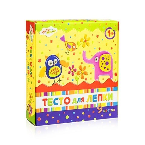 Тесто для лепки упаковка 9 цв.405 гр, арт. t00104, производитель BUMBARAM (БУМБАРАМ), ISBN 462-7-10632-006-9, № 1