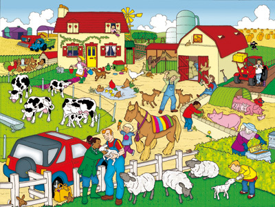 Galt. Пазл напольный &quot;Фермеры&quot;, производитель Galt Toys, ISBN 501-1-97951-883-5, № 1