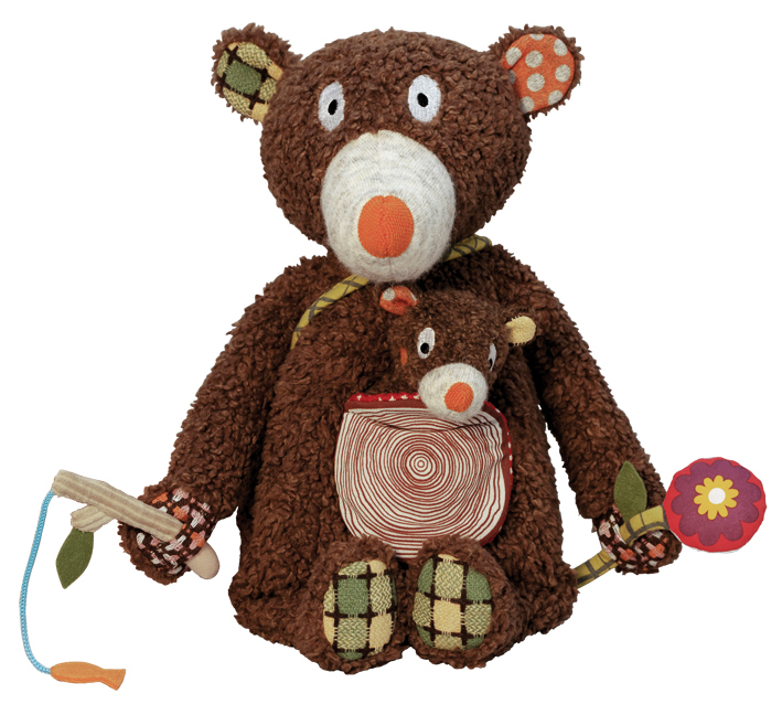 Ebulobo Развивающая игрушка &quot;Мишка и малыш&quot;, арт. 01EB0033, производитель АльДенте, ISBN 376-0-17287-031-9, № 2