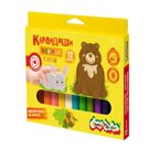 Каляка-Маляка Набор цветных карандашей 12 цветов, трехгранные с заточкой толстые, арт. КТТКМ12, производитель ФАРМ, ISBN 460-2-72302-898-7, № 1