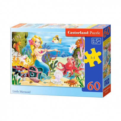 Пазлы Русалочка (CastorLand) 60 элементов, арт. В-06328, производитель Castorland (Касторленд), ISBN 590-4-43800-632-8, № 1