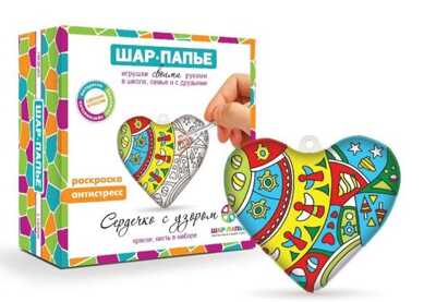 Набор ШАР-ПАПЬЕ Сердечко с узором, арт. В0253Т2, производитель ШАР-ПАПЬЕ, ISBN 462-0-76781-241-6№ 1