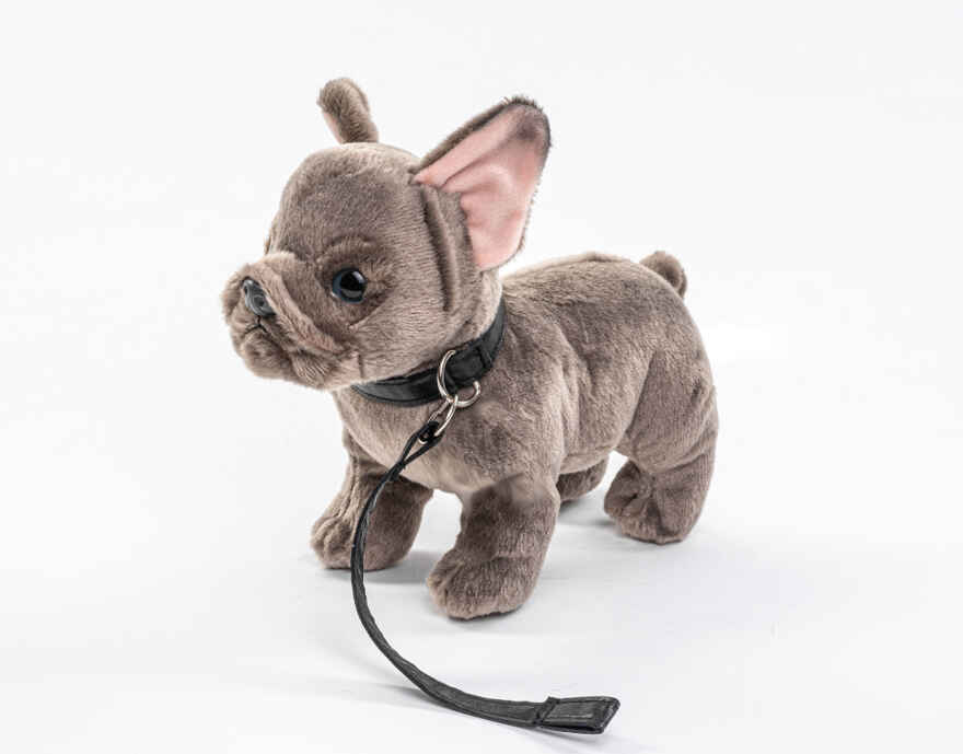 Игрушка мягконабивная Французский бульдог серый 23 см, арт. N20034R, производитель LEOSCO, ISBN 402-8-66719-133-2, № 1