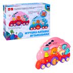 Игрушка-каталка аровозик с животными, музыкальная, розовая,арт. ВВ5840, производитель Bondibon (Бондибон), ISBN 489-5-13606-098-3, № 2