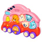 Игрушка-каталка аровозик с животными, музыкальная, розовая,арт. ВВ5840, производитель Bondibon (Бондибон), ISBN 489-5-13606-098-3, № 3