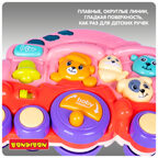 Игрушка-каталка аровозик с животными, музыкальная, розовая,арт. ВВ5840, производитель Bondibon (Бондибон), ISBN 489-5-13606-098-3, № 9
