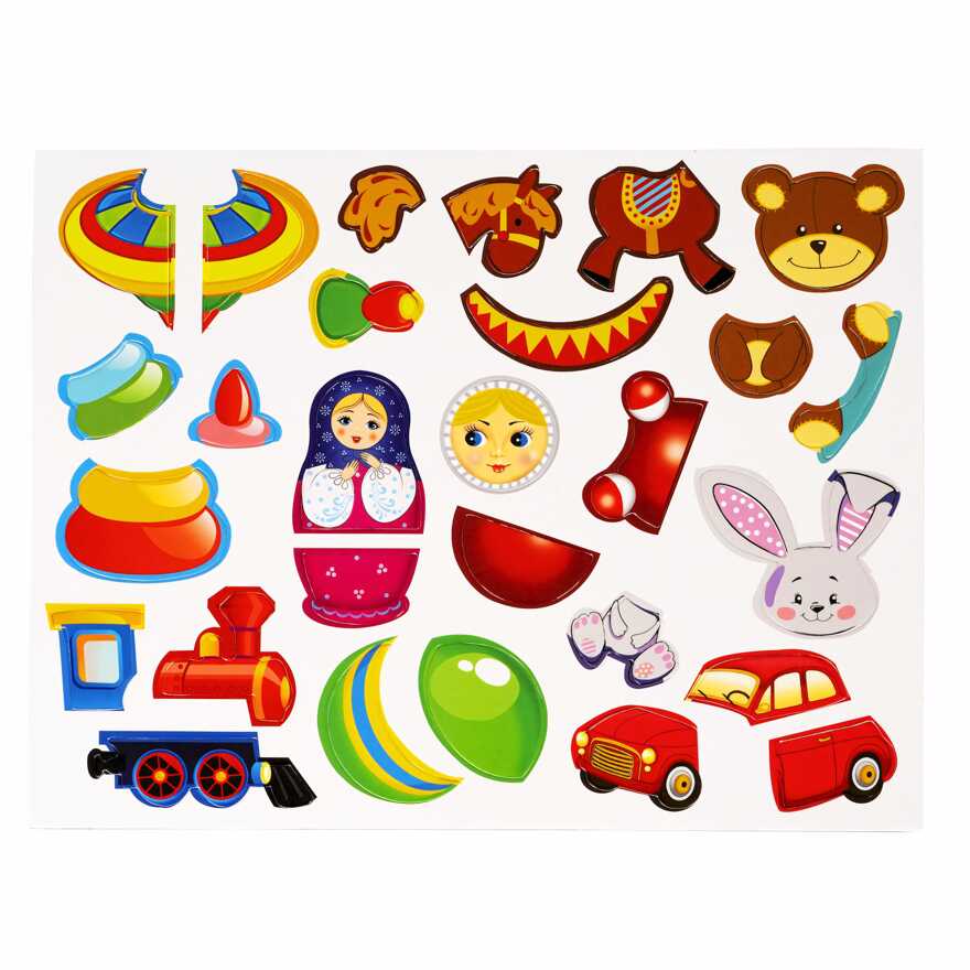Магнитная игра СЛОЖИ ИГРУШКУ! 28 магнитов, 2 игровых поля Играй Думай Твори , арт. ВВ5189, производитель Bondibon (Бондибон), ISBN 489-5-13605-267-4, № 5