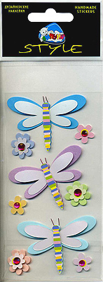 Наклейки Стрекозы, производитель Липуня, ISBN 462-0-75141-107-6, № 1