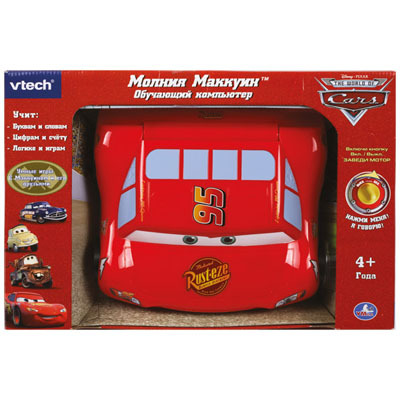 Обучающий компьютер Vtech Молния Маккуин на бат. озвуч., 15 программ в рус. кор., производитель Vtech, ISBN 464-0-00171-132-9, № 1