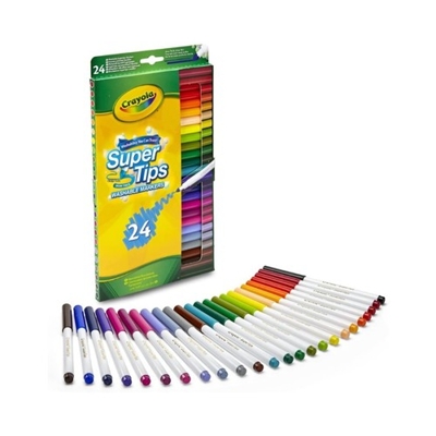 24 тонких фломастера в мягкой упаковке, производитель Crayola, ISBN 501-0-06507-551-1 № 1