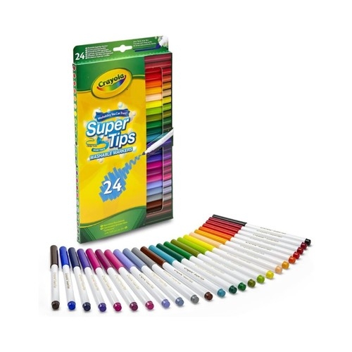 24 тонких фломастера в мягкой упаковке, производитель Crayola, ISBN 501-0-06507-551-1, № 1