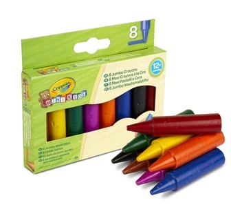 8 восковых мелков для самых маленьких, производитель Crayola, ISBN 501-0-06500-080-3 № 1