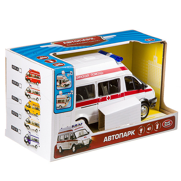 Автопарк. Микроавтобус - инерционная пластиковая машинка 1:29, арт.9707-A, производитель Play Smart (Плэй Смарт), ISBN 460-2-01056-687-1, № 3
