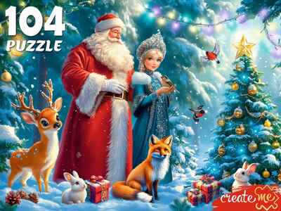 Пазлы 104 элемента. Сказка у новогодней елки, арт. П104-7601, производитель Рыжий кот, ISBN 467-0-15927-601-2№ 1