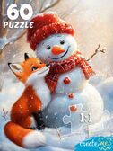 Пазлы 60 элементов Лисенок и снеговичок, арт.П60-7599, производитель Рыжий кот, ISBN 467-0-15927-599-2, № 1