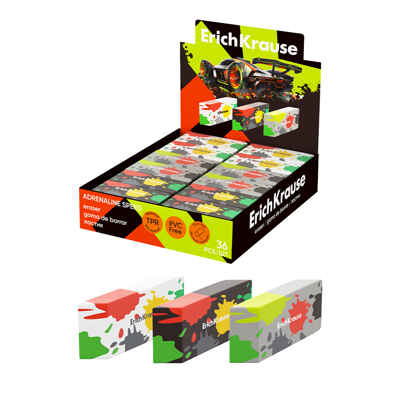 Ластик Adrenaline Speed, арт. 63056, производитель ErichKrause® (Эрих Краузе), ISBN 404-1-48563-056-2№ 1