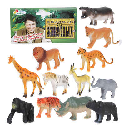 Набор из 12-и диких животных Играем вместе, 10см, в ассорт. в пак. с рус. хедером, производитель Симбат, ISBN 460-7-17922-764-9№ 2