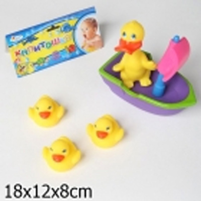 Игрушка для купания Играем вместе Лодка с утятами арт.S258, производитель Симбат, ISBN 469-0-38301-141-8, № 1