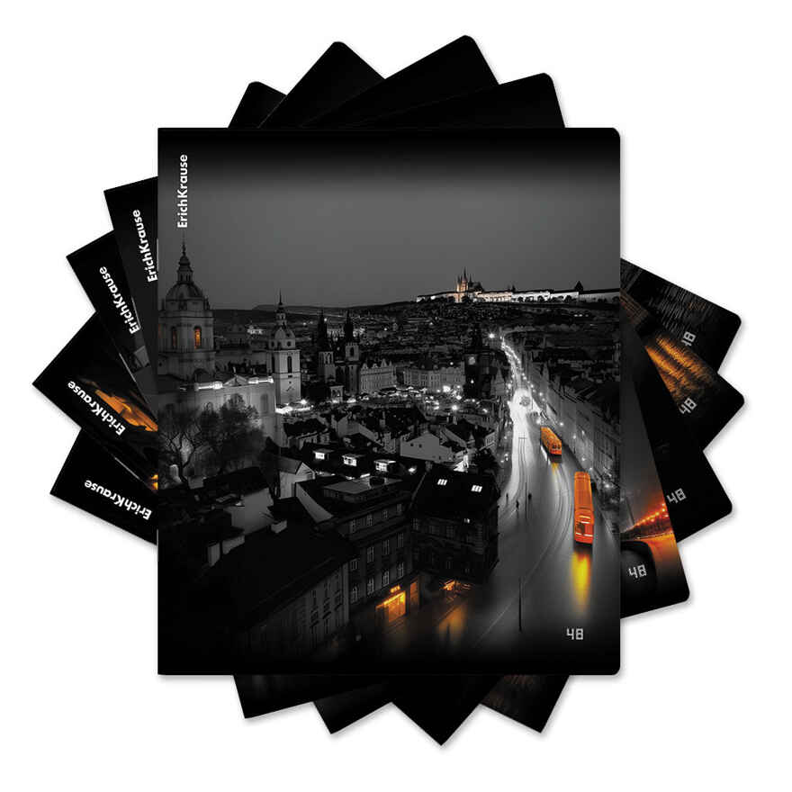 Тетрадь общая ученическая Urban Lights, 48 листов, клетка, арт. 63310, производитель ErichKrause® (Эрих Краузе), ISBN 460-1-92163-310-8, № 1