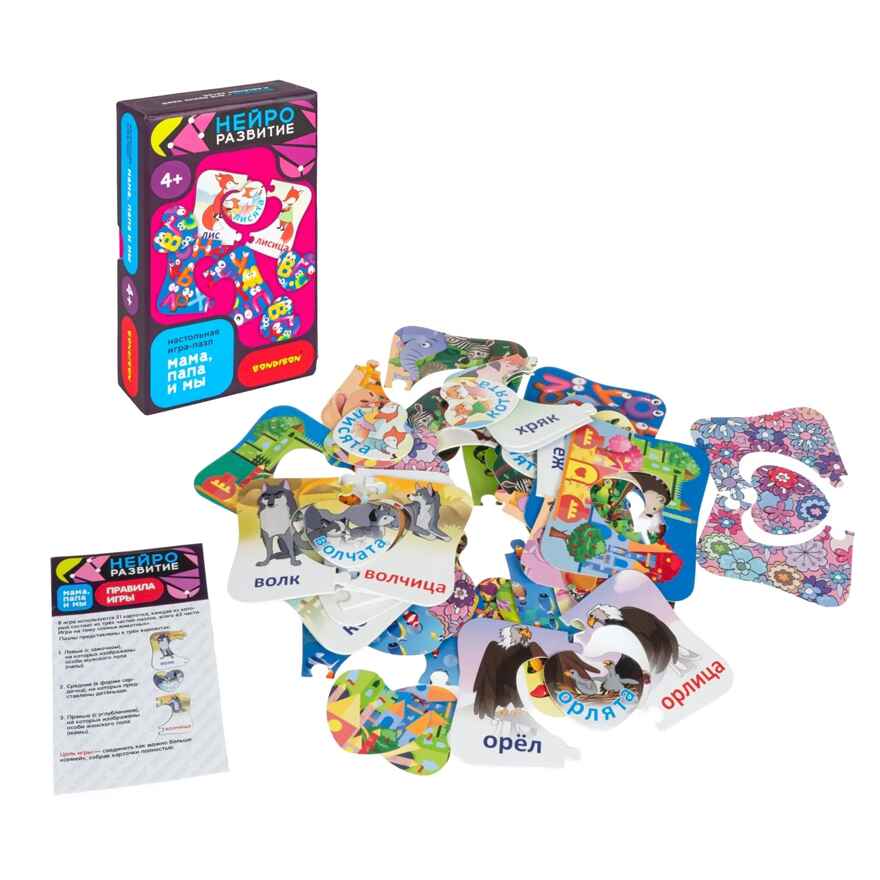 Настольная игра Мама, папа и мы, арт. ВВ6457, производитель Bondibon (Бондибон), ISBN 466-0-12005-433-6, № 2