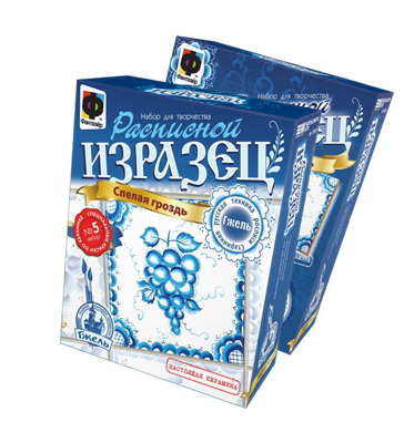 Изразец расписной Гжель Спелая гроздь (705005), производитель Фантазёр, ISBN 465-0-05790-028-8, № 1